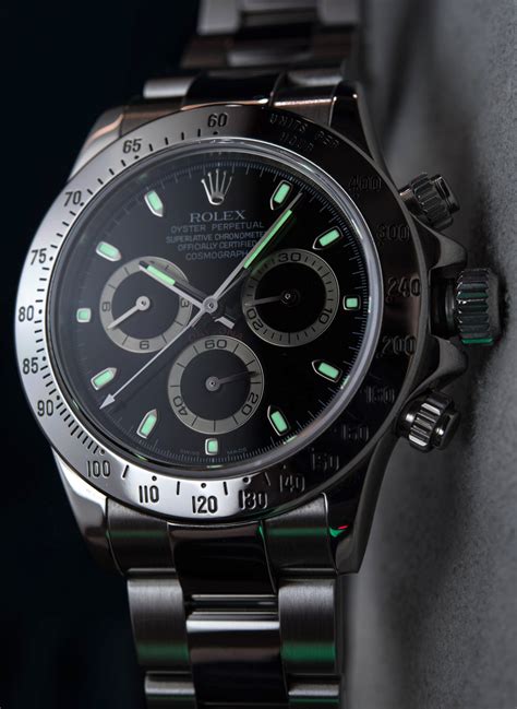 rolex daytona 18kt wg with steel black dial|Rolex daytona 116520 price.